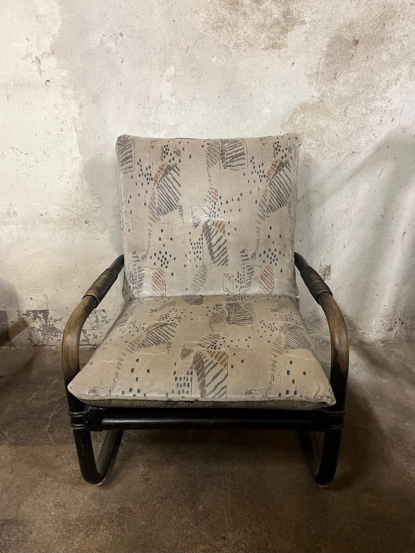 Poltrona in bambù stile Decò