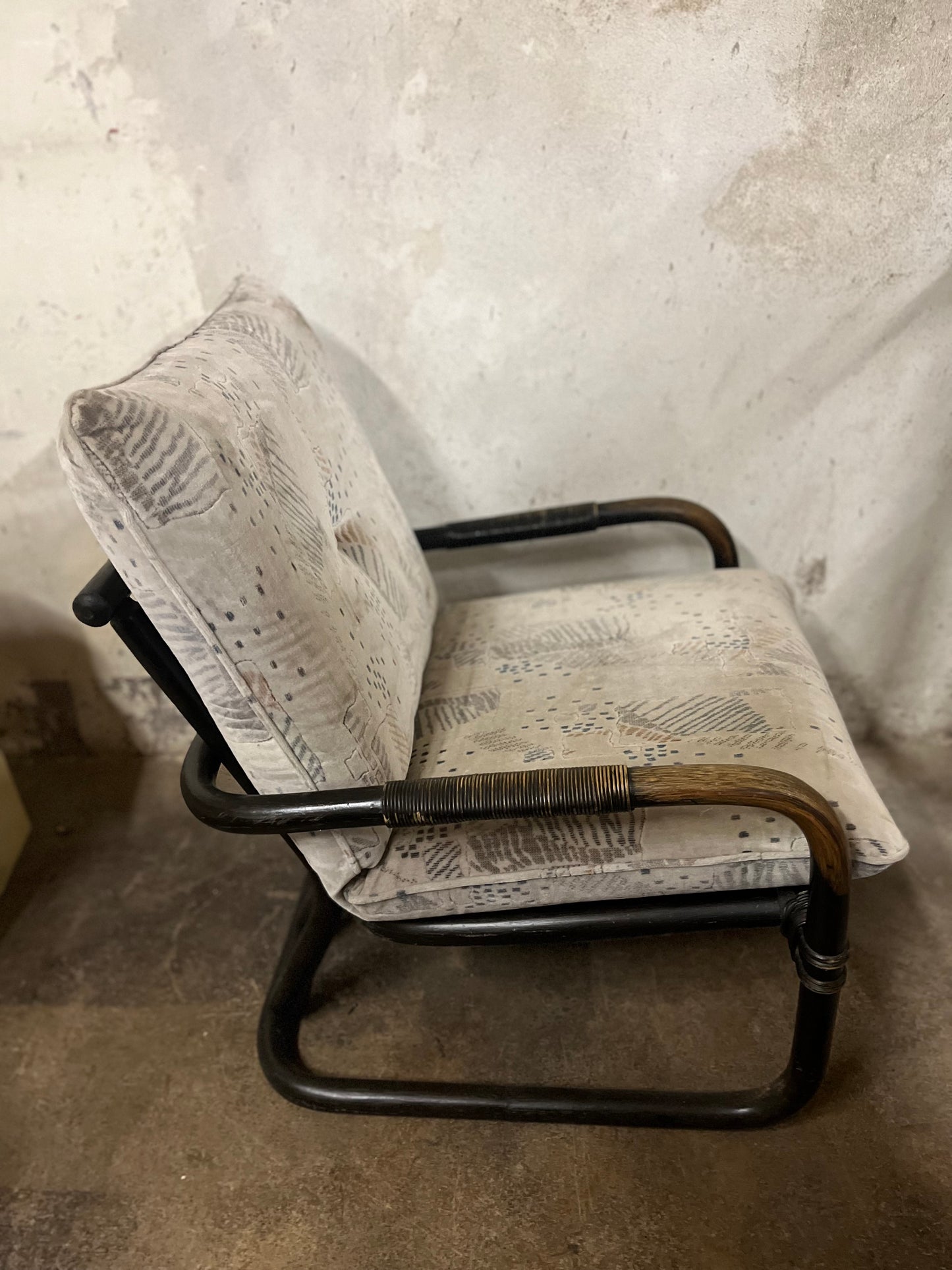 Poltrona in bambù stile Decò